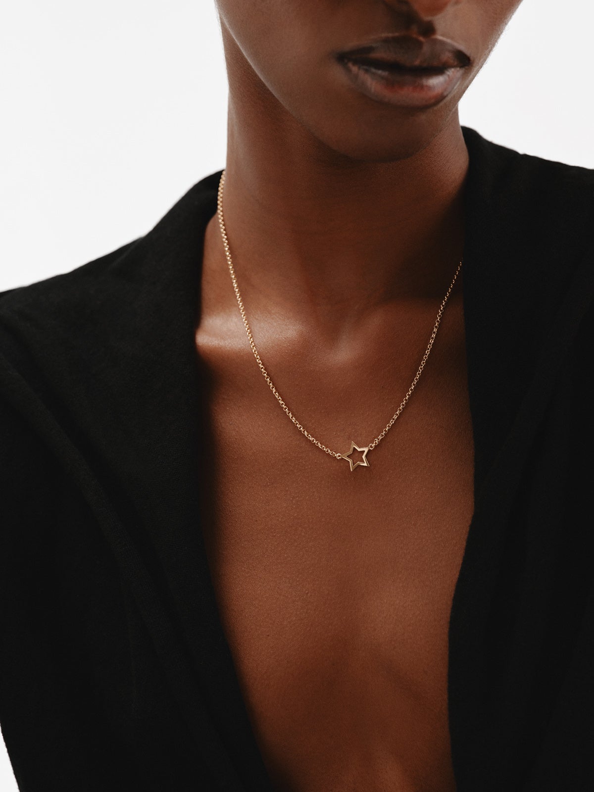 Colgante de plata 925 bañada en oro amarillo de 18K con estrella