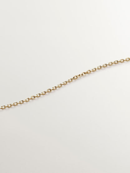 Colgante de oro amarillo de 9K con trébol de esmeraldas y diamantes