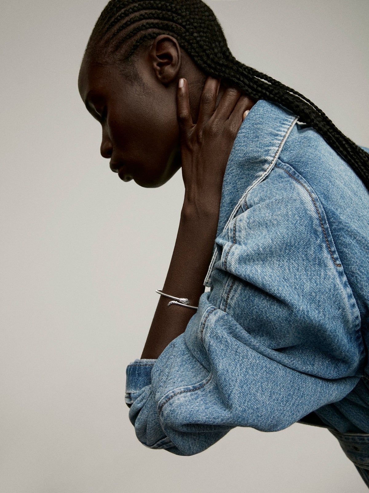 Brazalete de plata 925 con forma de serpiente