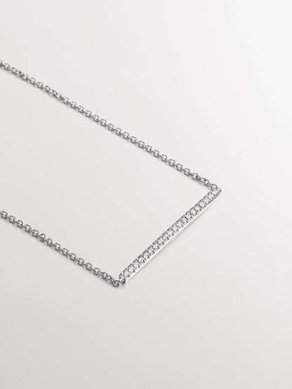 Pulsera de oro blanco de 18K con diamantes en talla brillante