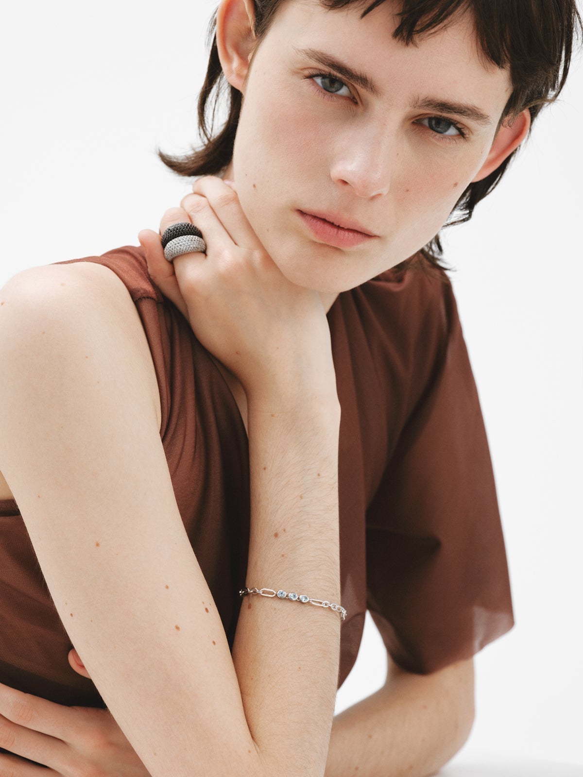 Pulsera de plata 925 con topacios azul sky