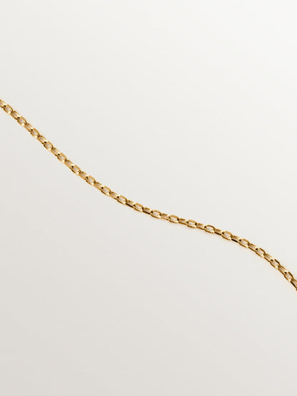 Cadena roló 80 cm de plata 925 bañada en oro de 18K