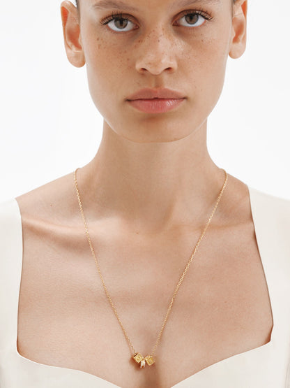 Cadena roló 80 cm de plata 925 bañada en oro de 18K