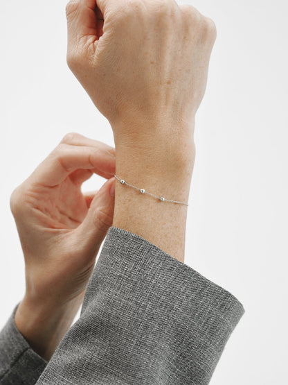 Pulsera de plata 925 con motivo de esferas