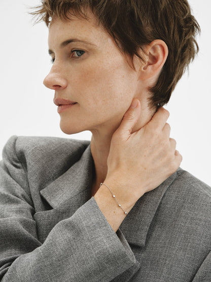 Pulsera de plata 925 con motivo de esferas