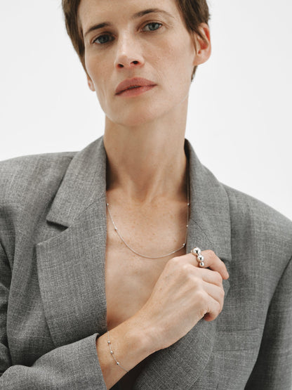 Pulsera de plata 925 con motivo de esferas