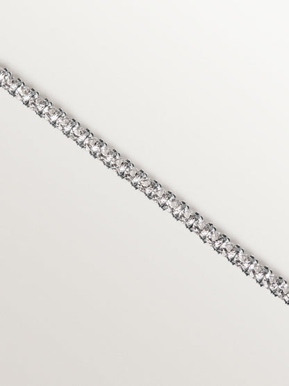Pulsera rivière de plata 925 con topacios blancos